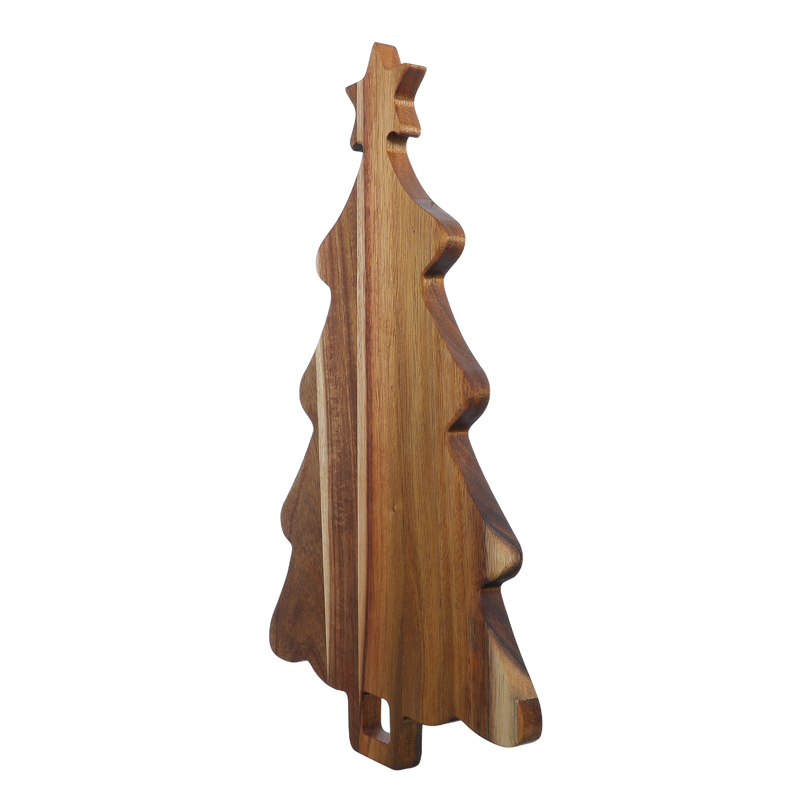 Wooden Serving Tray - Christmas Tree Wood Cutting Board Solid