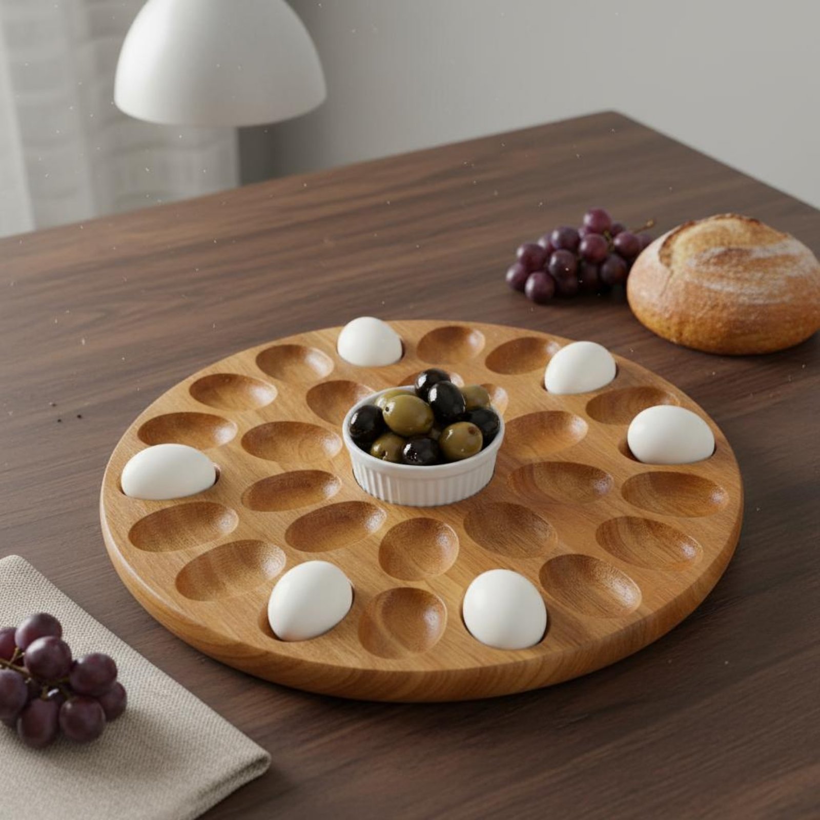 Reversible Wooden Oval Tray Na - Wooden Serving Tray recension och pris