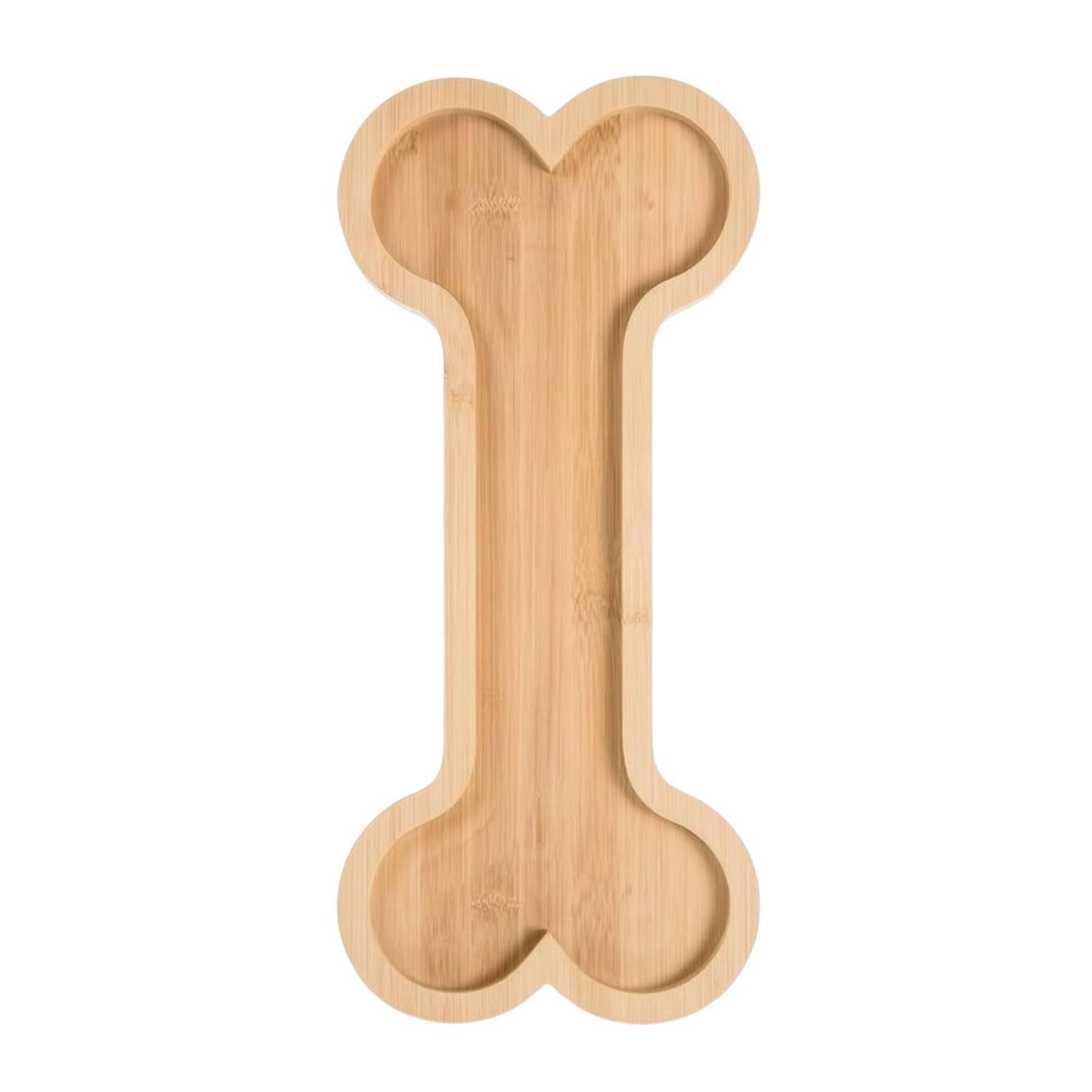 Bamboo Plate with Compartments - Wooden Serving Tray recension och pris