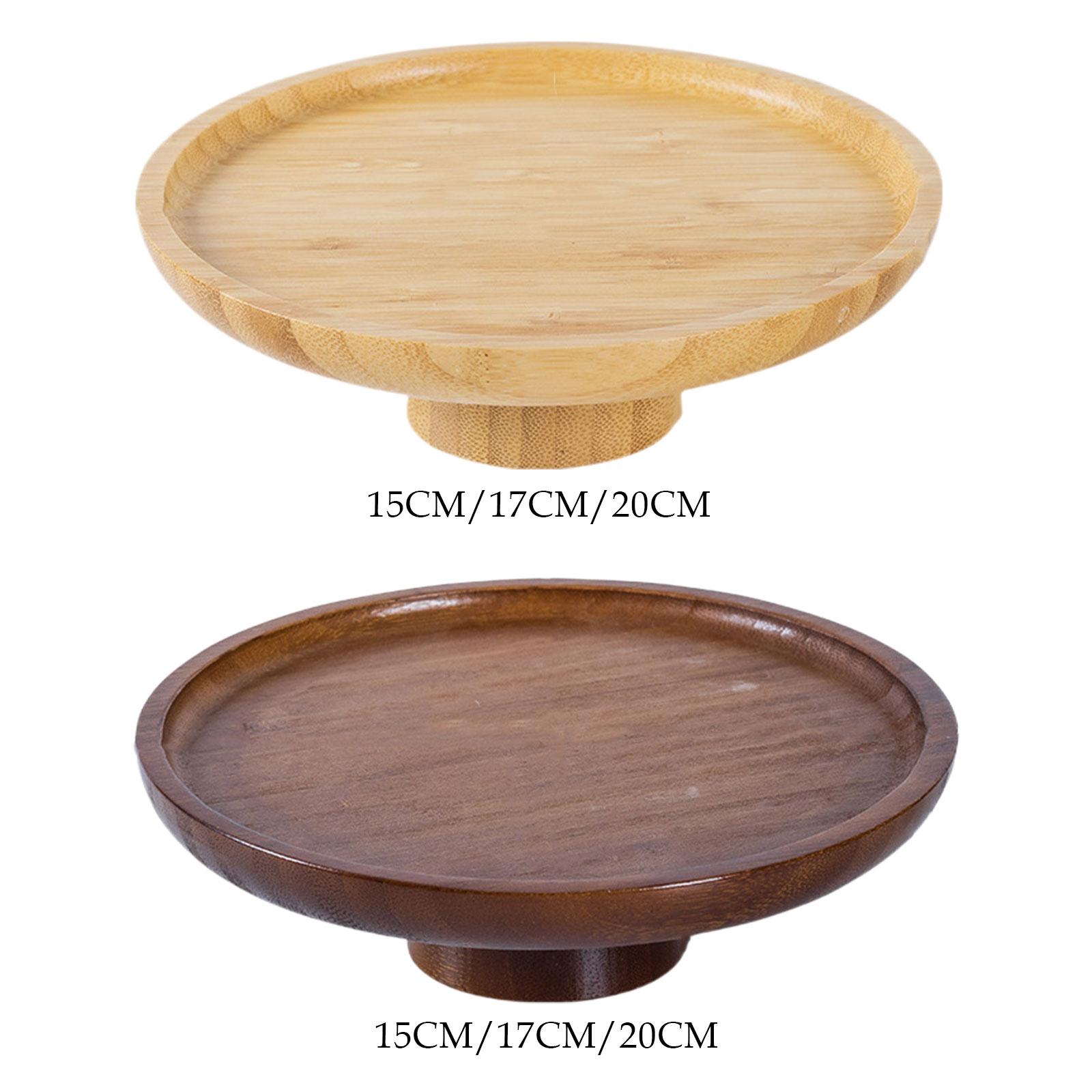 Wood Cake Stand Fruit Serving  - Wooden Serving Tray recension och pris
